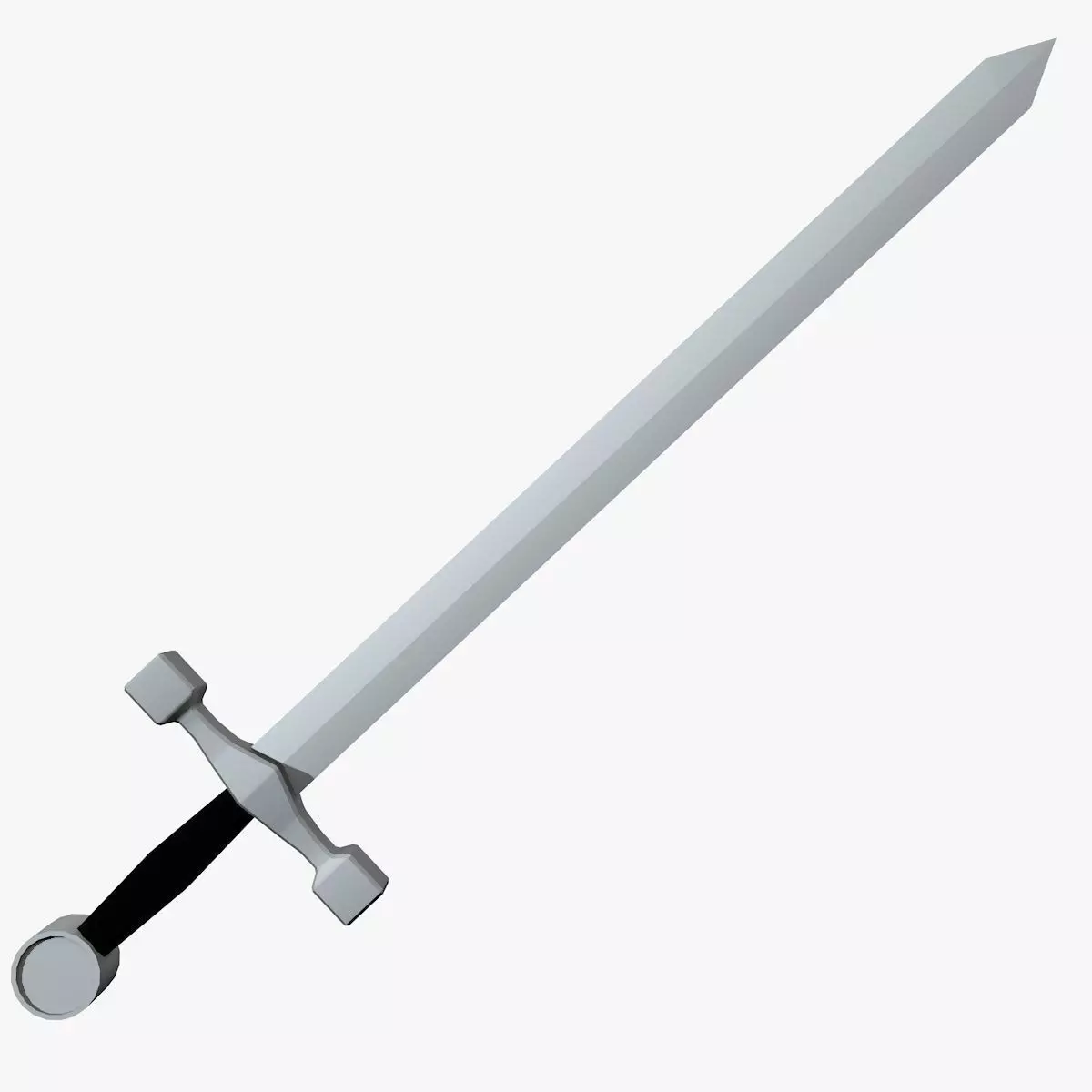 Lowpoly sword Low-poly 3D model_0