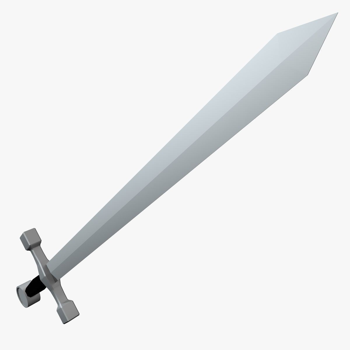 Lowpoly sword Low-poly 3D model_1