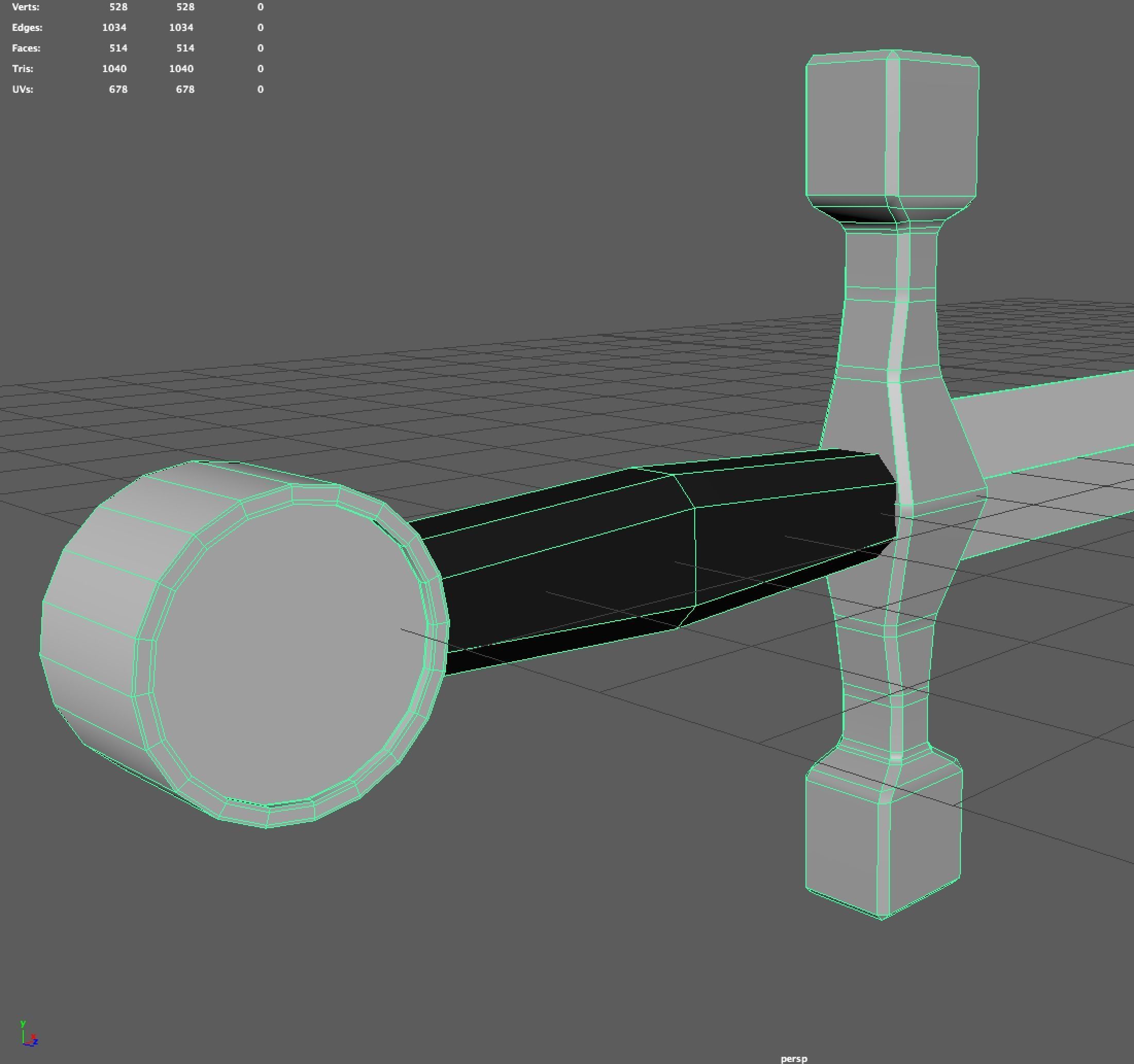 Lowpoly sword Low-poly 3D model_6