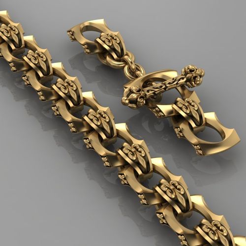 Royal Lily bracelet 0105 3D print model