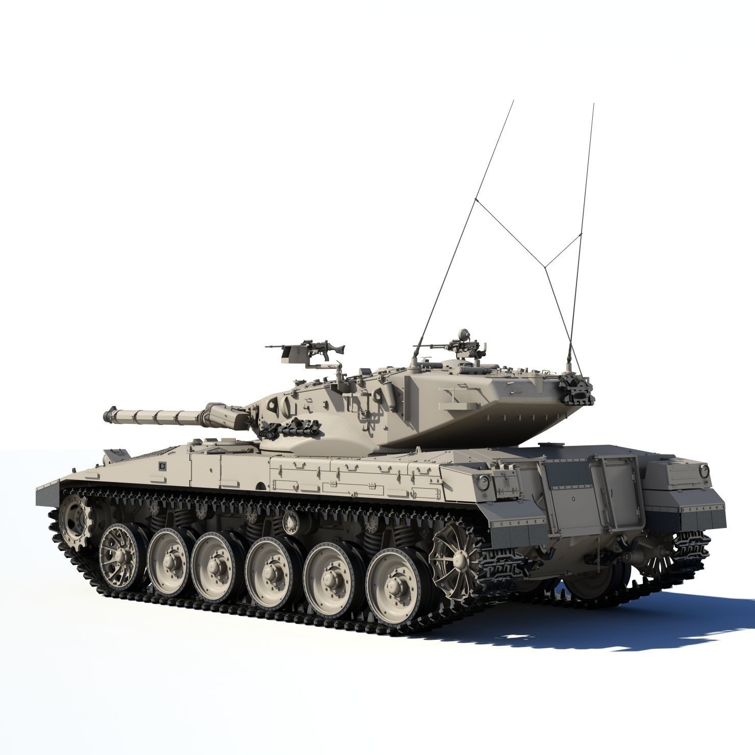 Merkava Battle Tank Mk1B 3D model_8