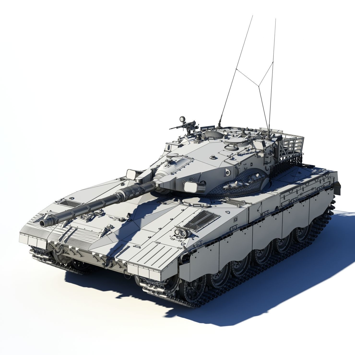 Merkava Battle Tank Mk1B 3D model_16