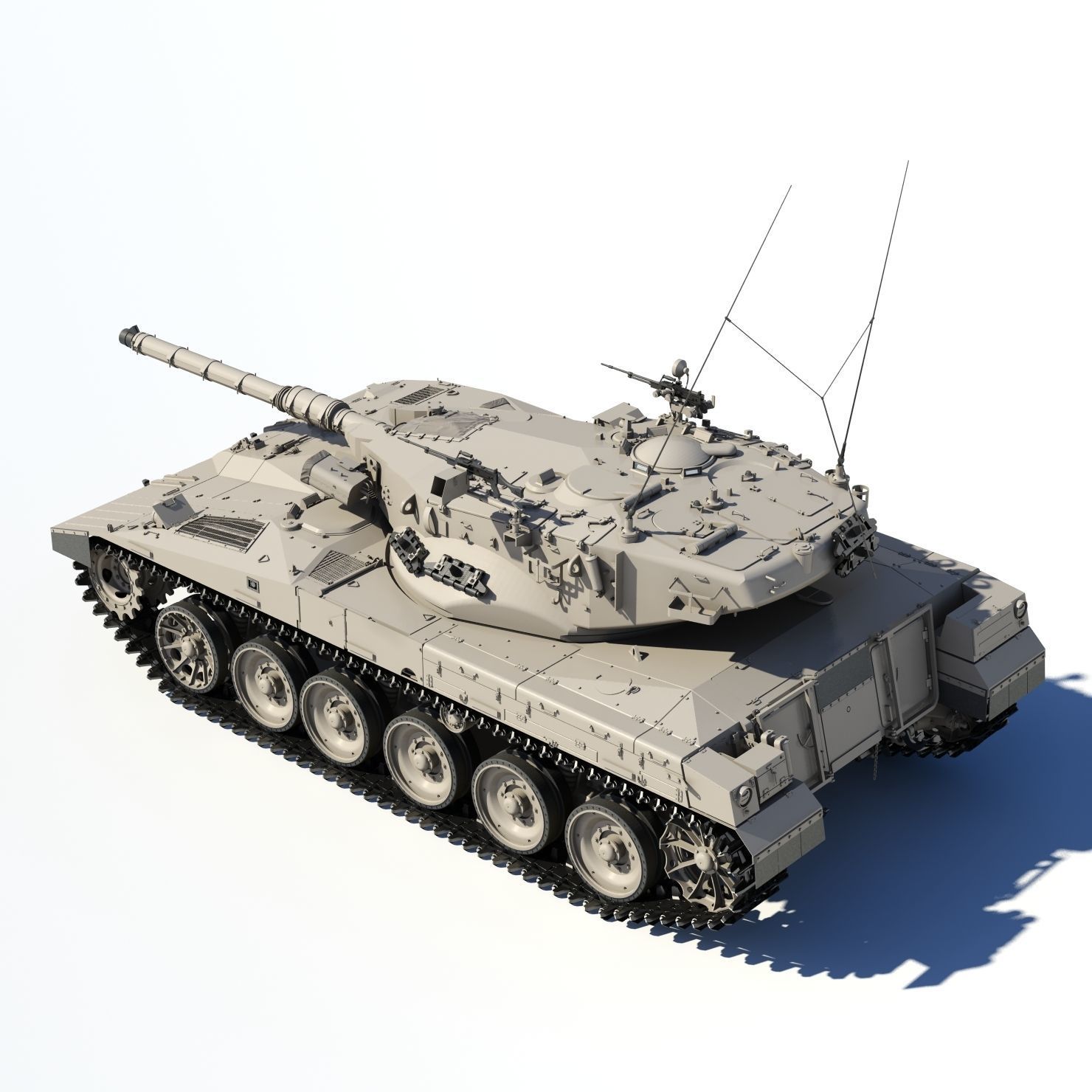 Merkava Battle Tank Mk1B 3D model_12