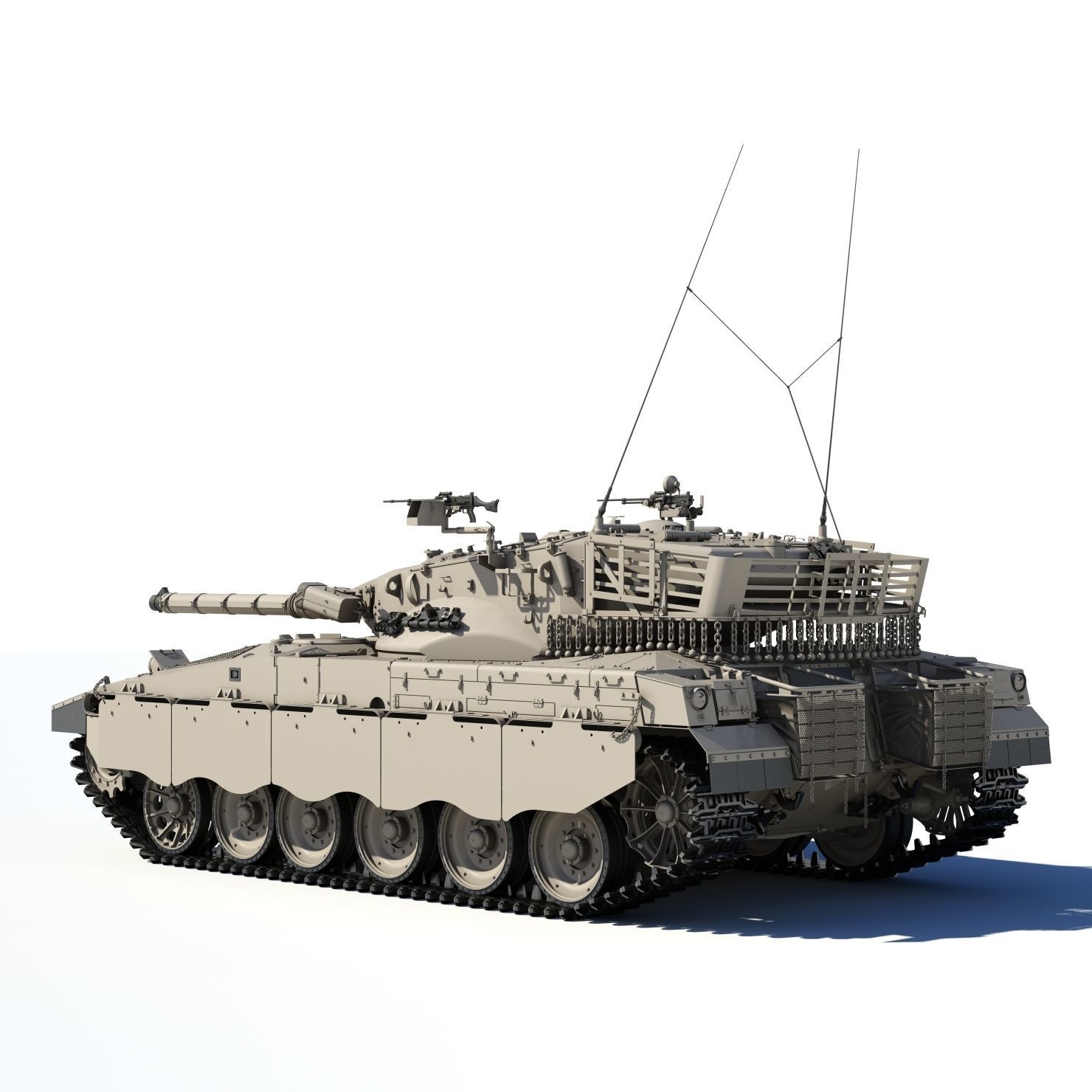 Merkava Battle Tank Mk1B 3D model_7