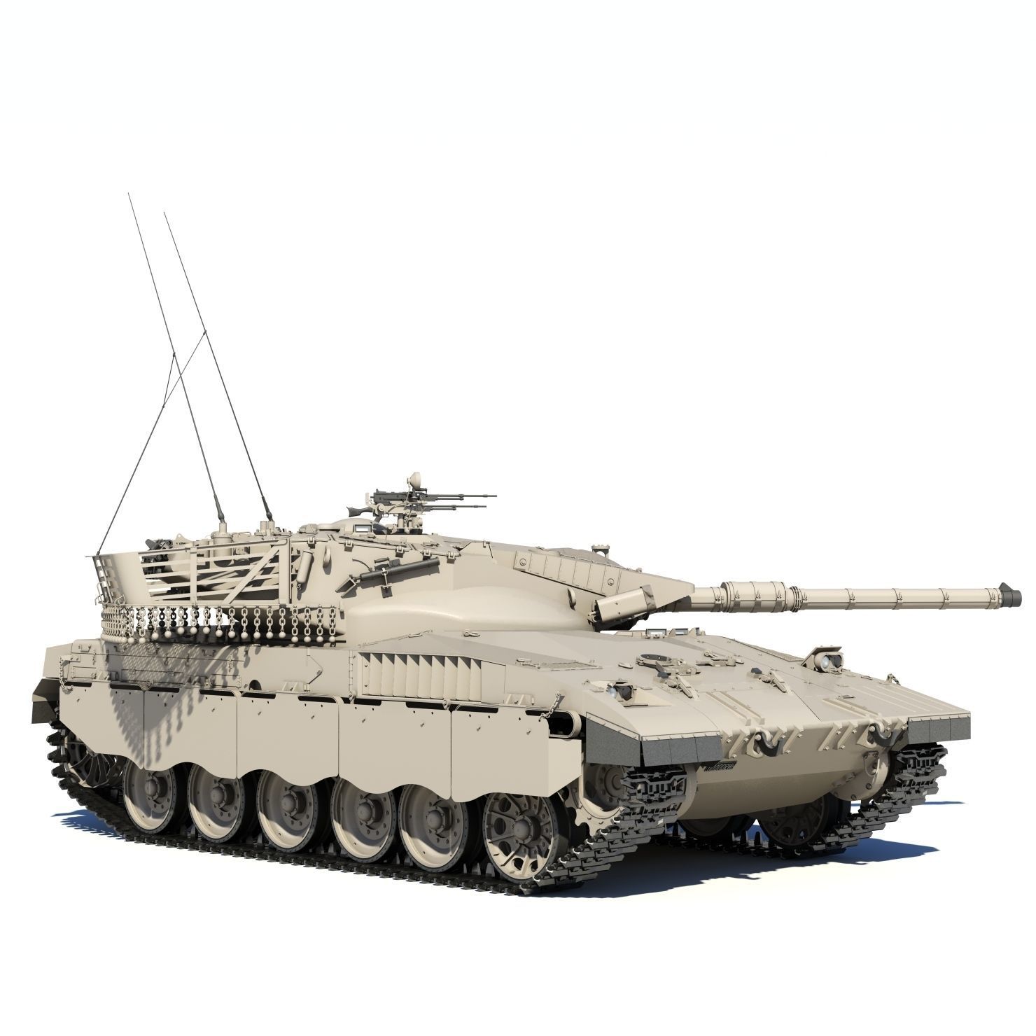 Merkava Battle Tank Mk1B 3D model_5