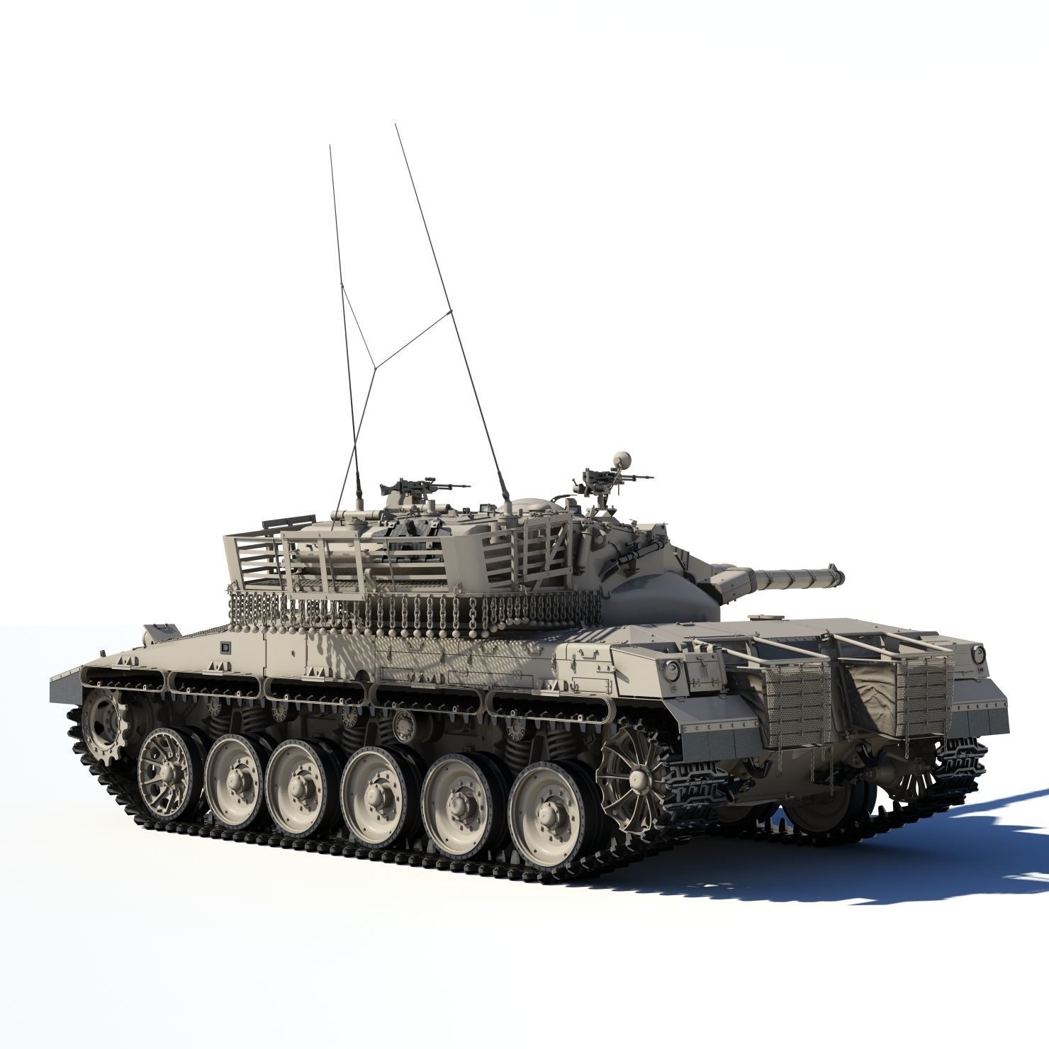 Merkava Battle Tank Mk1B 3D model_9