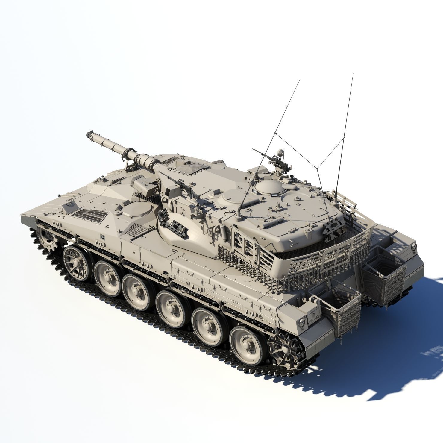 Merkava Battle Tank Mk1B 3D model_11