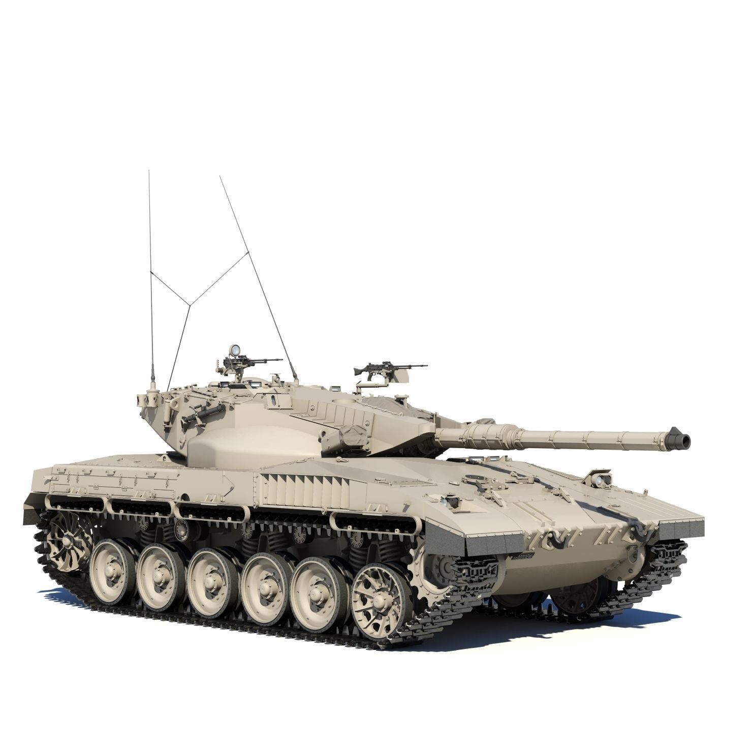Merkava Battle Tank Mk1B 3D model_6