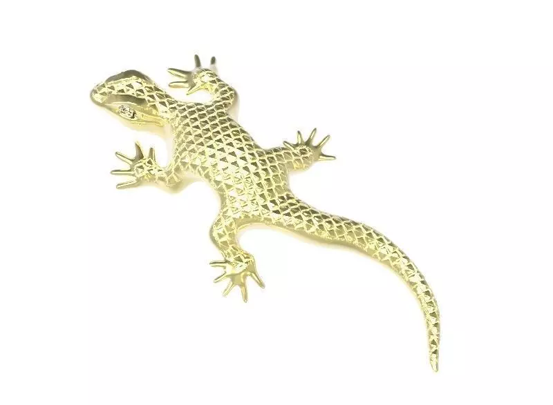 Lizard Pendant 3D print model_0