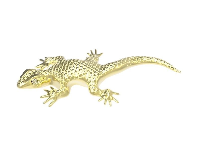 Lizard Pendant 3D print model_1