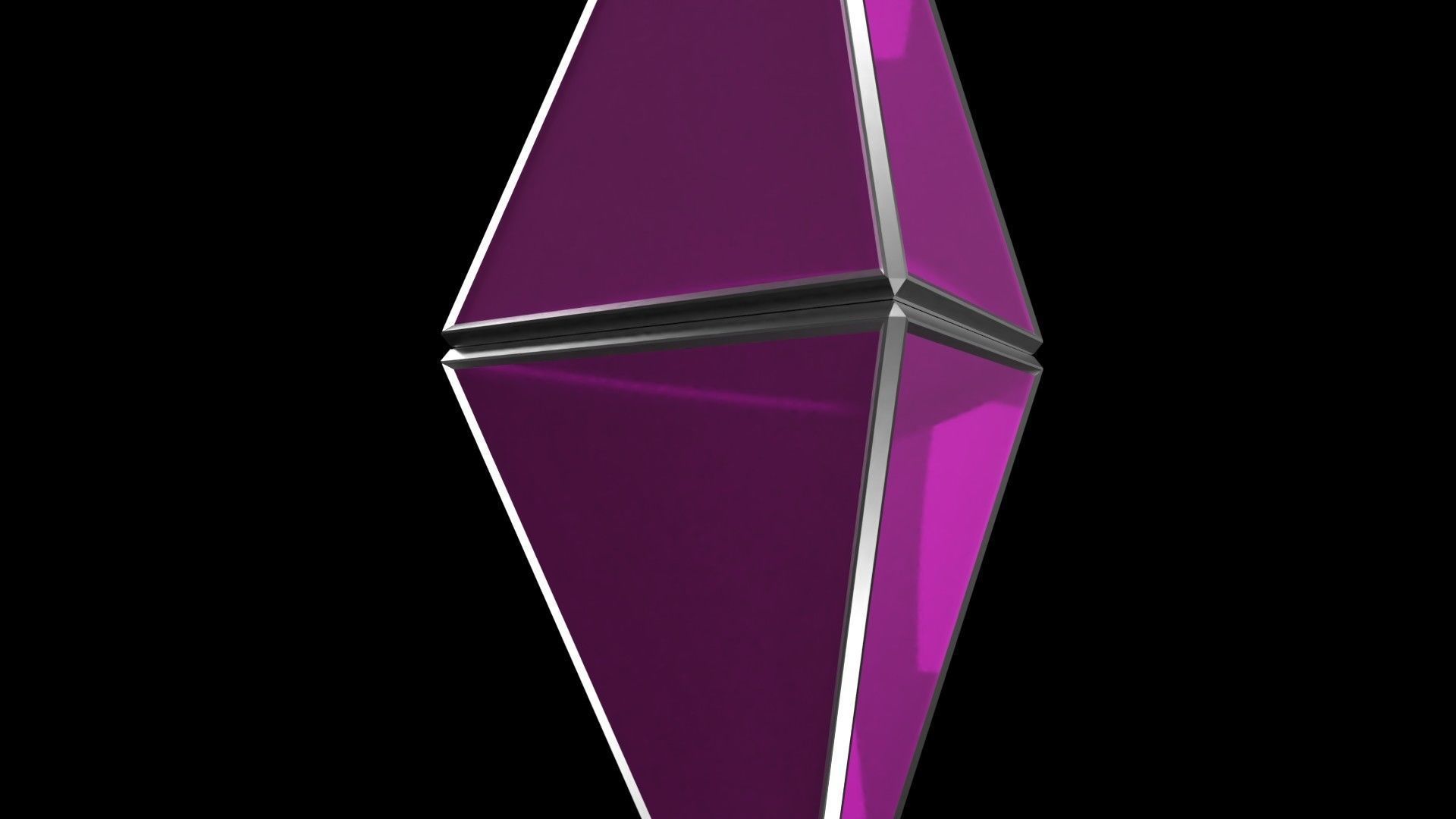 Low poly crystal Low-poly 3D model_2