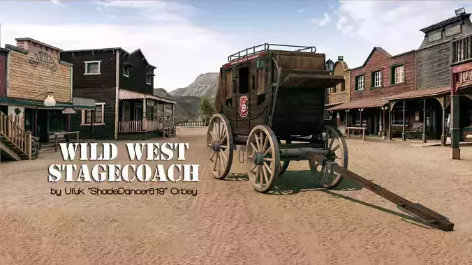 Western Stagecoach 3D model