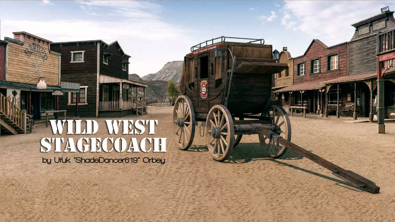 Western Stagecoach 3D model