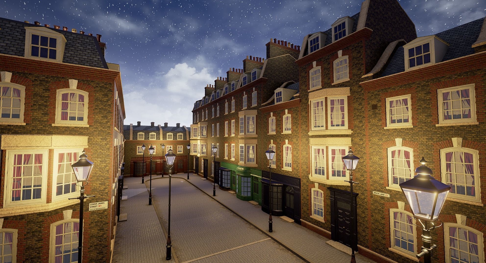 London Street Environment Unreal Engine 4 Low-poly 3D model_5