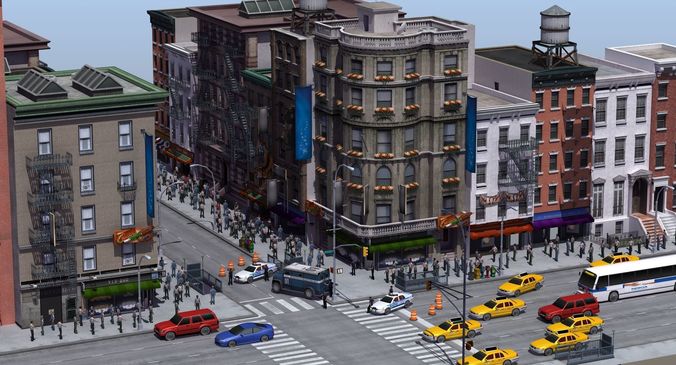 NYC Street Crime Scene 3D model
