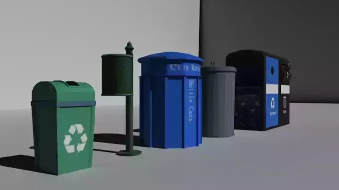 Garbage-Recycle Bins Package