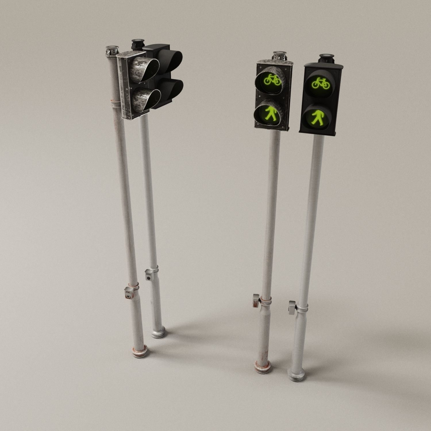 Trafic lights Kit collection of trafic lights 3D model_2