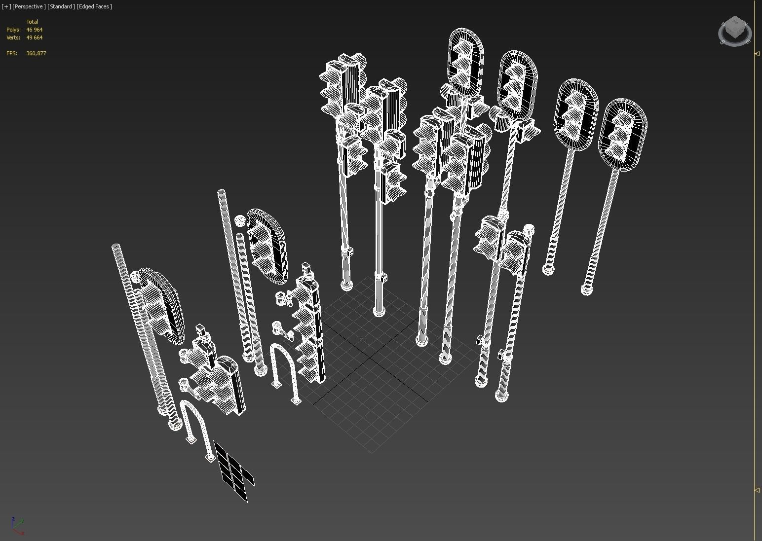 Trafic lights Kit collection of trafic lights 3D model_8