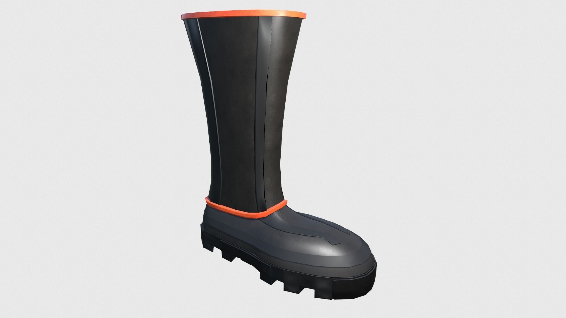 Simple Boots Low-poly 3D model_2