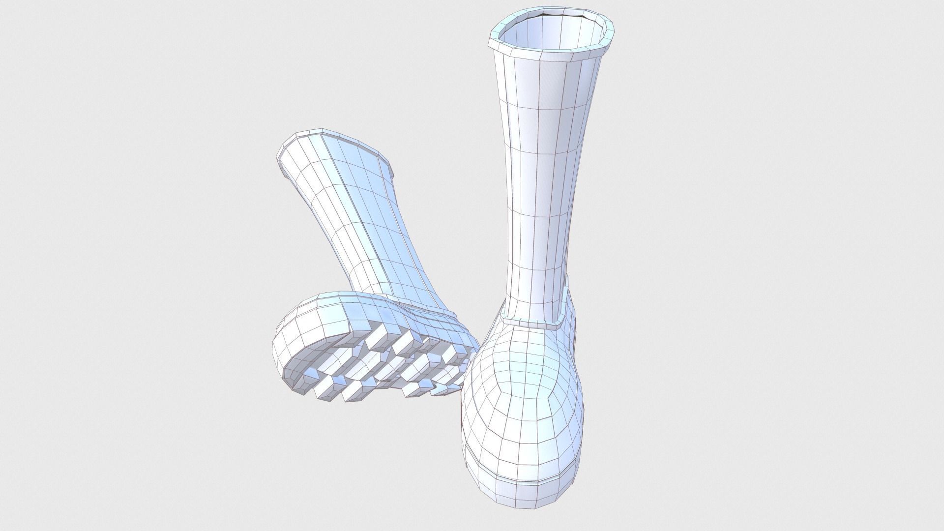 Simple Boots Low-poly 3D model_11