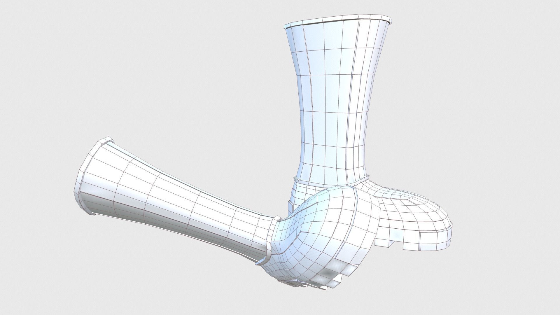 Simple Boots Low-poly 3D model_10