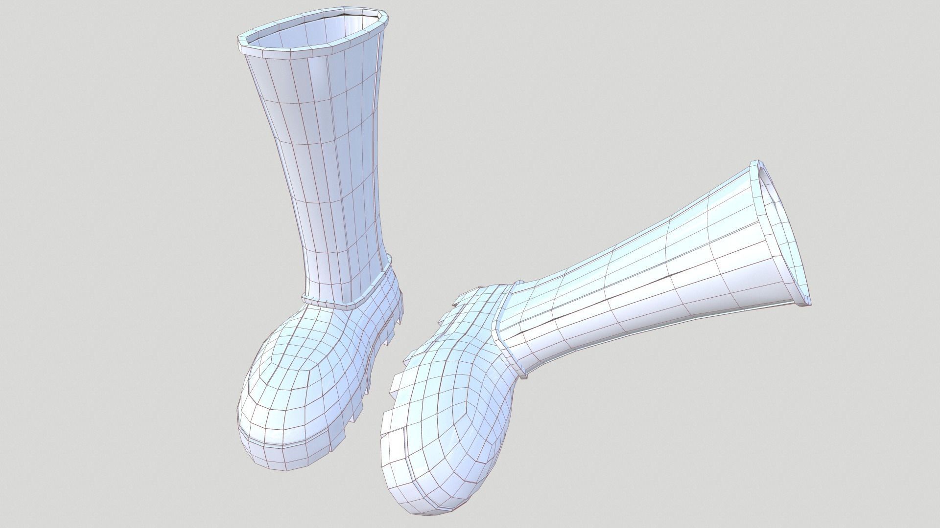 Eccentric Boots Low-poly 3D model_8