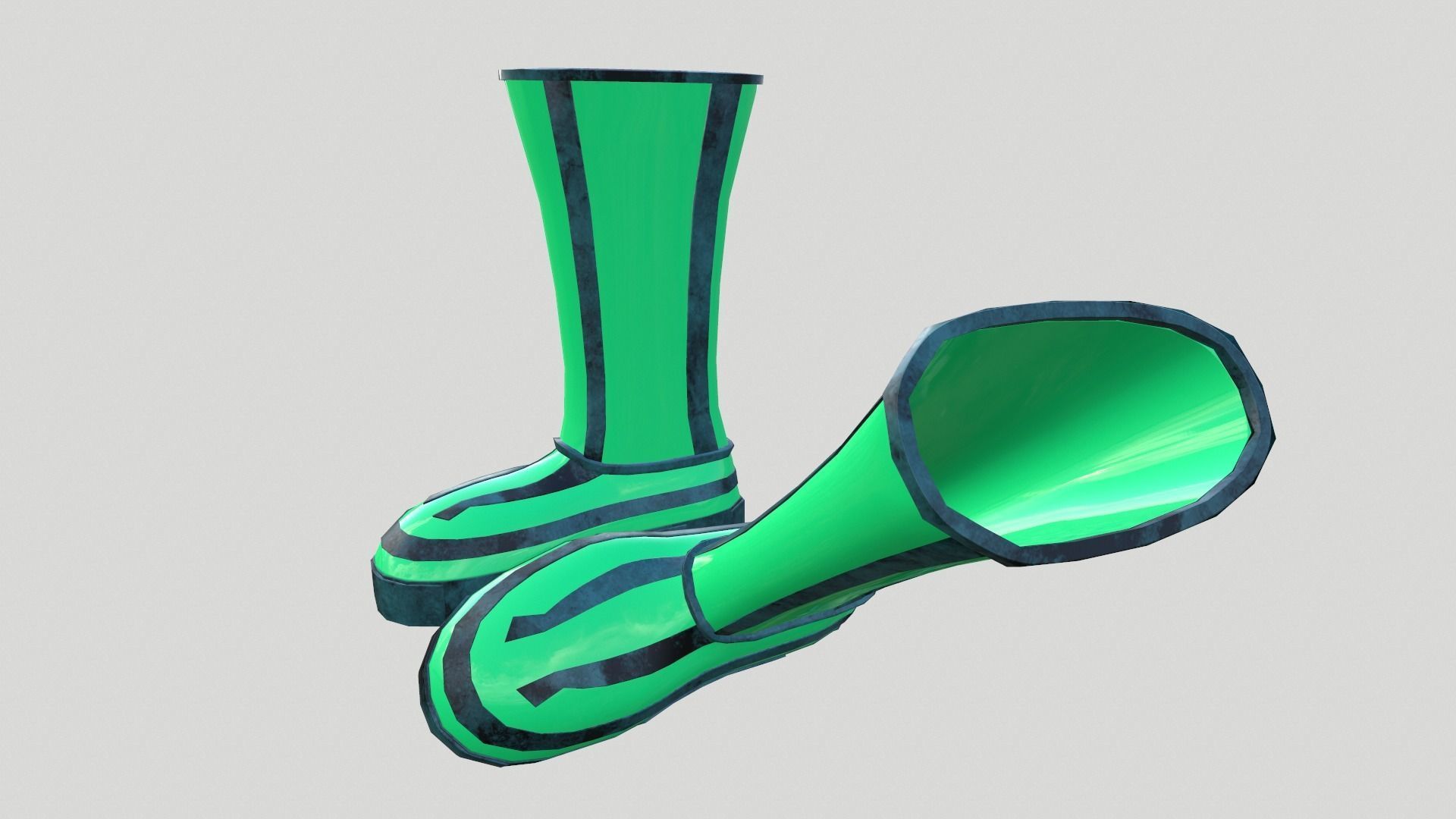 Eccentric Boots Low-poly 3D model_7