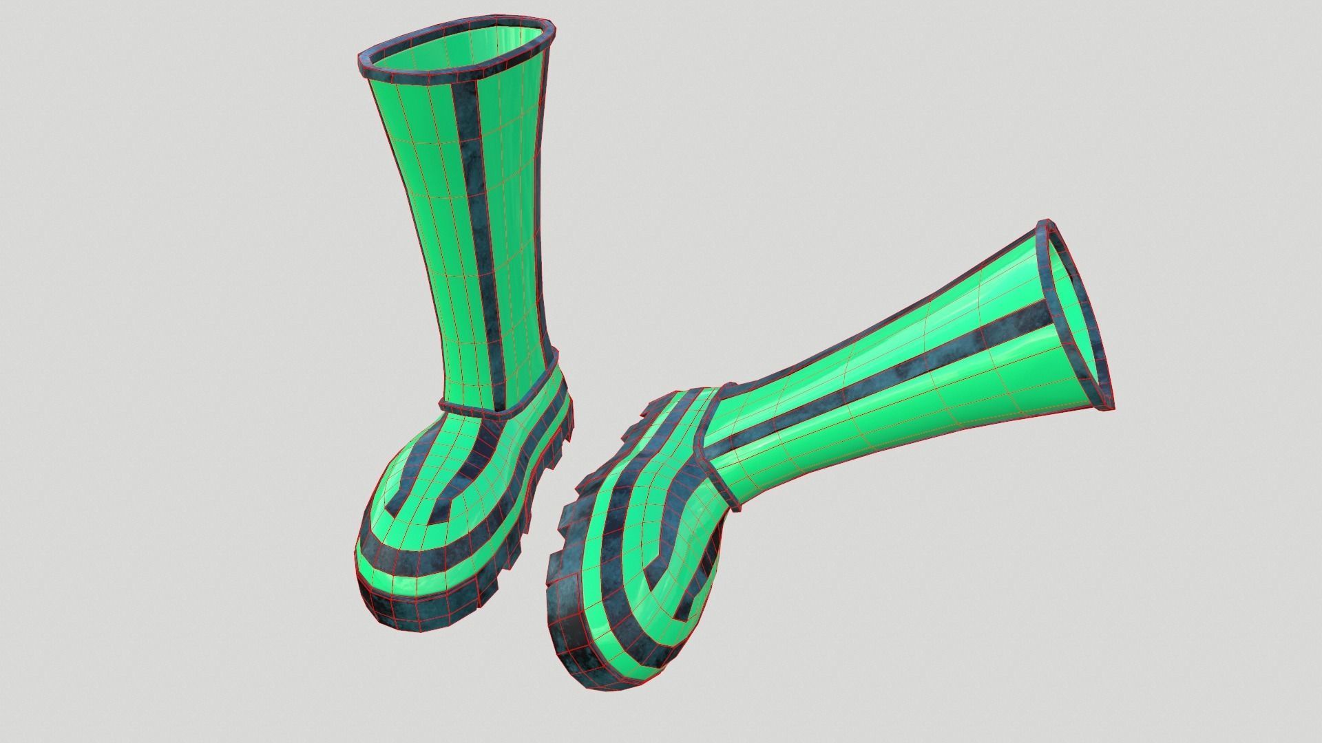 Eccentric Boots Low-poly 3D model_5