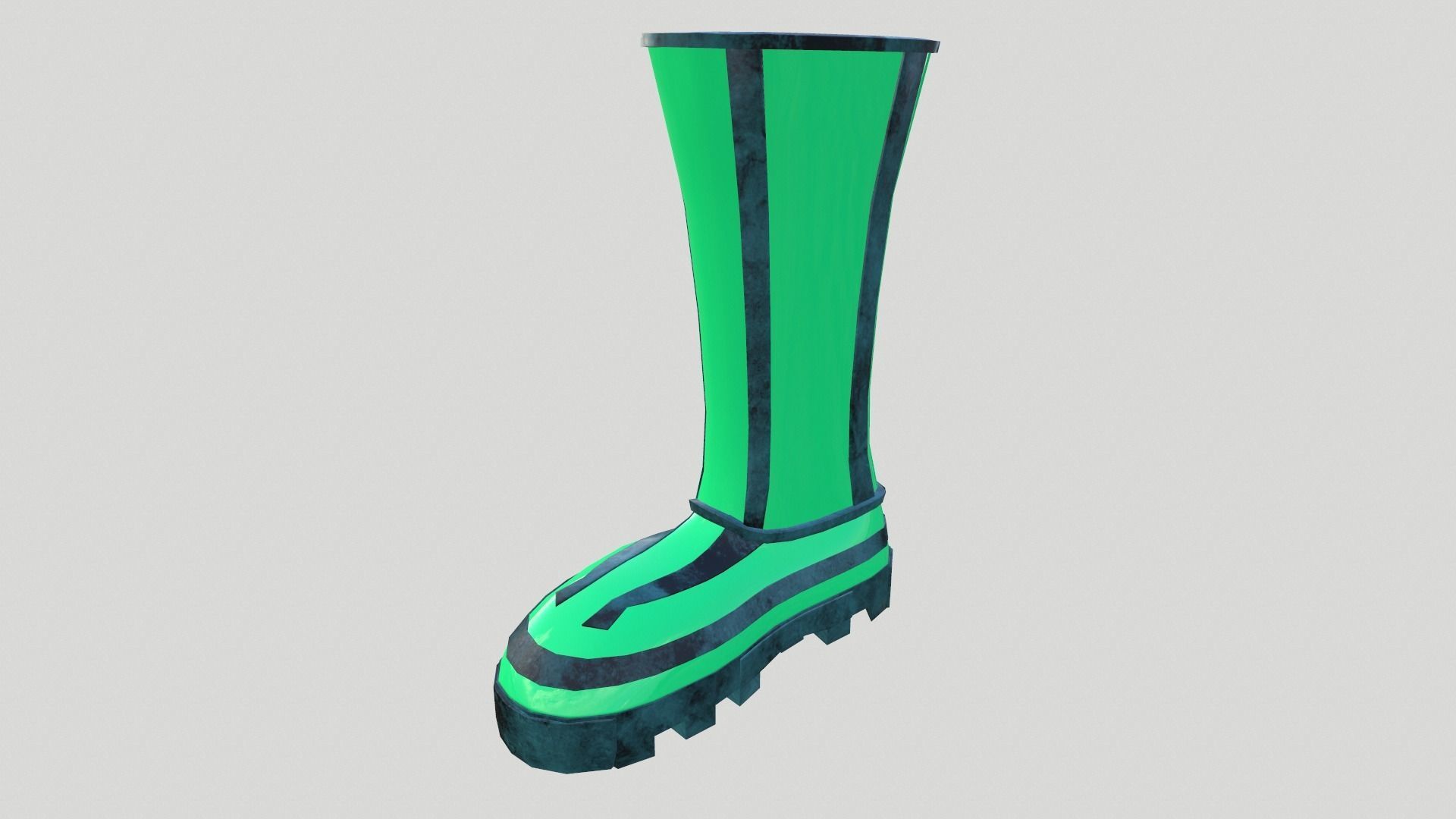 Eccentric Boots Low-poly 3D model_3