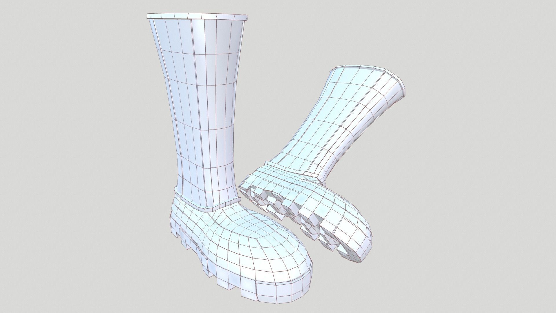 Eccentric Boots Low-poly 3D model_6