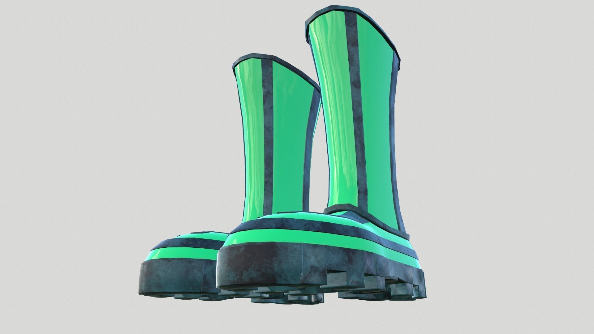 Eccentric Boots Low-poly 3D model_4