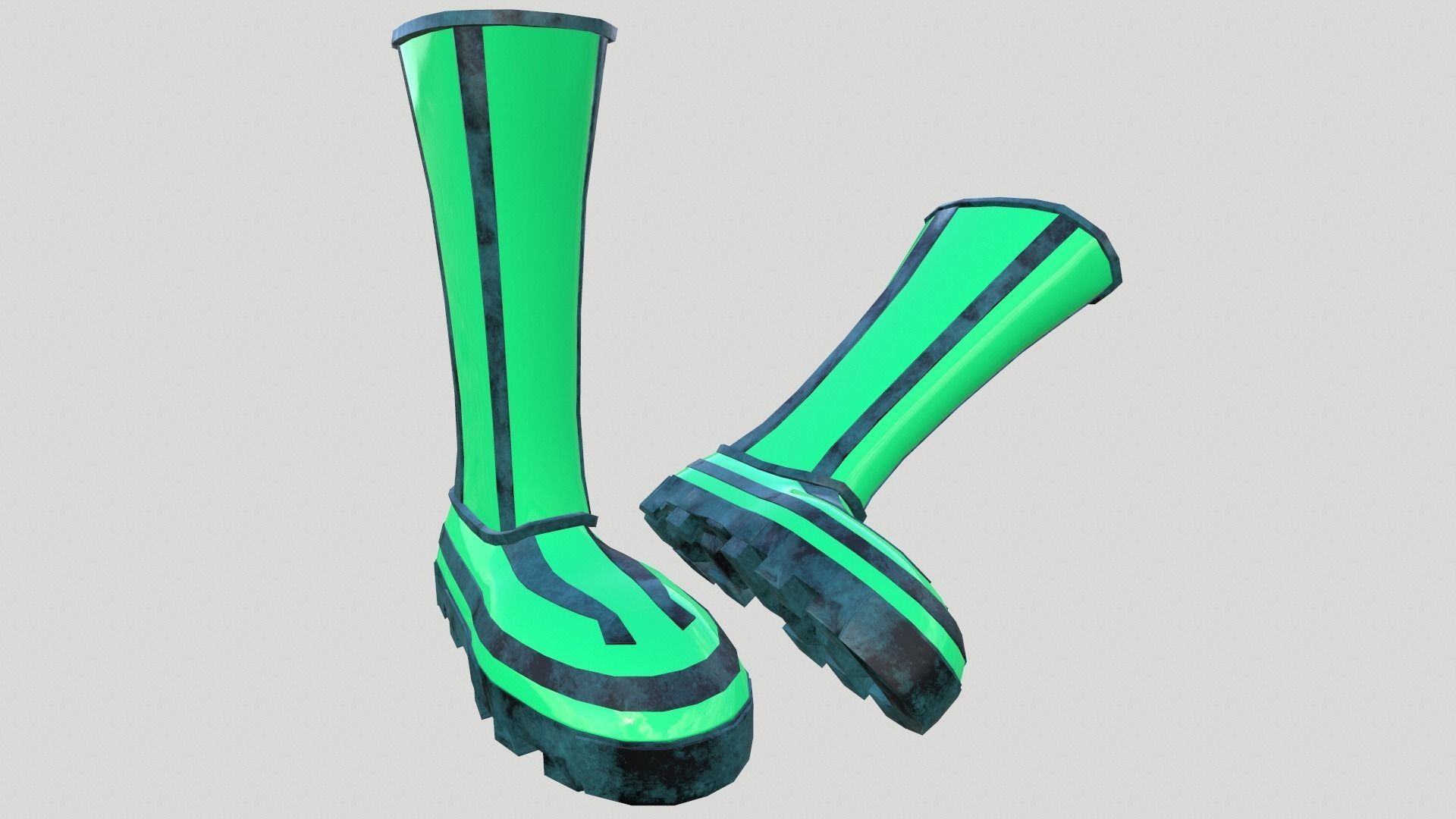 Eccentric Boots Low-poly 3D model_1