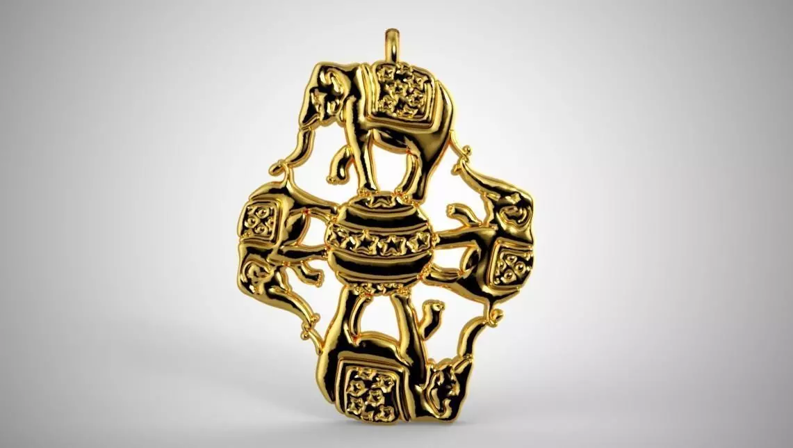 Elephant Pendant 3D print model
