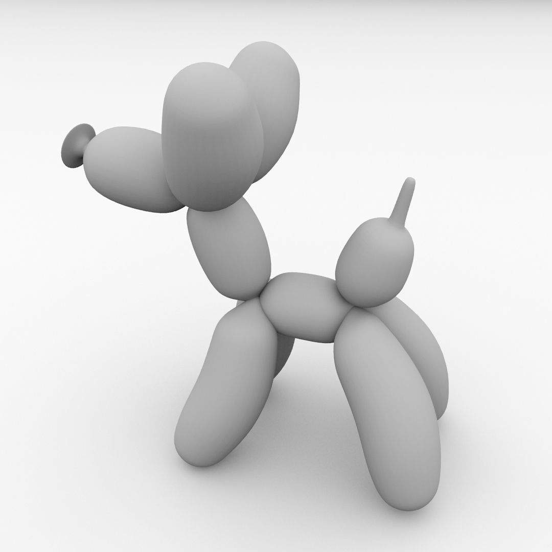 Balloon Poodle 3D model_3