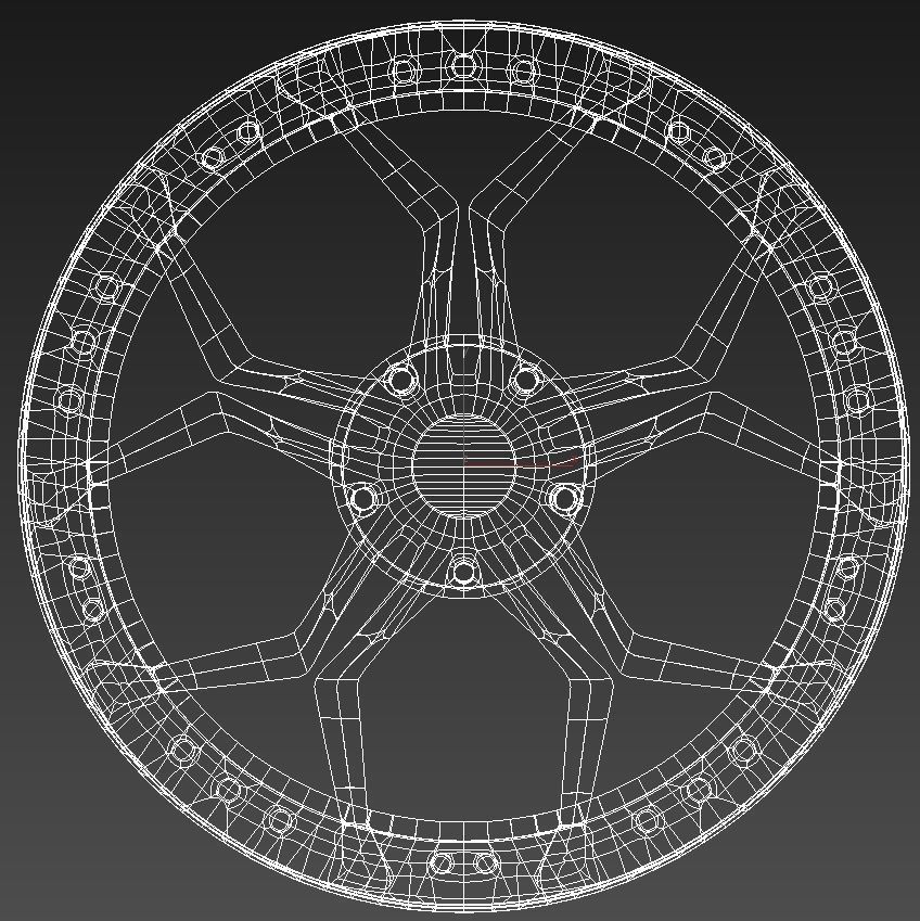 Car rim 10 3D model_1