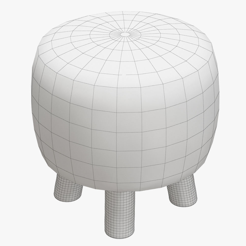 Icelandic Sheepskin chair 3D model_3