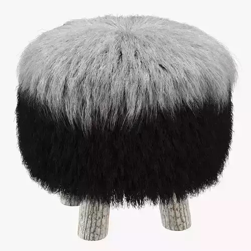Icelandic Sheepskin chair 3D model