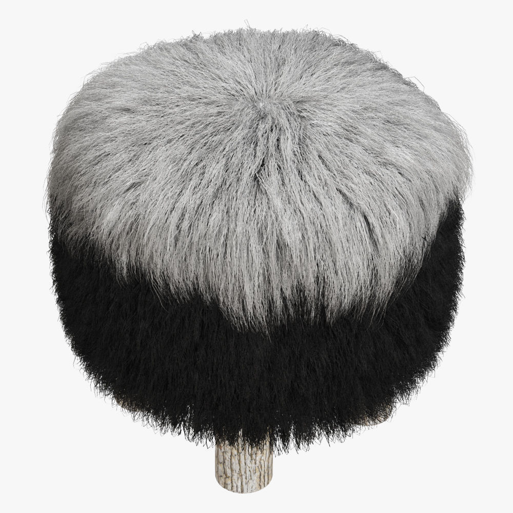 Icelandic Sheepskin chair 3D model_2