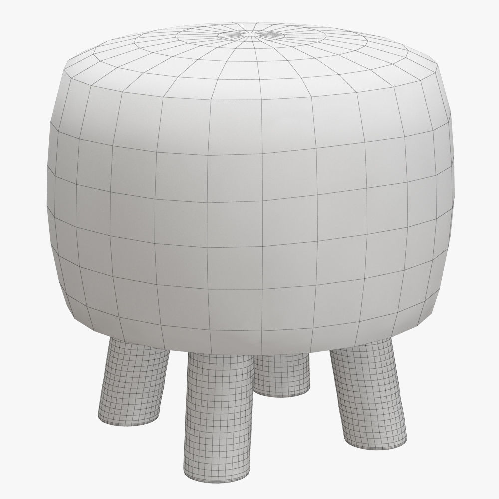 Icelandic Sheepskin chair 3D model_4