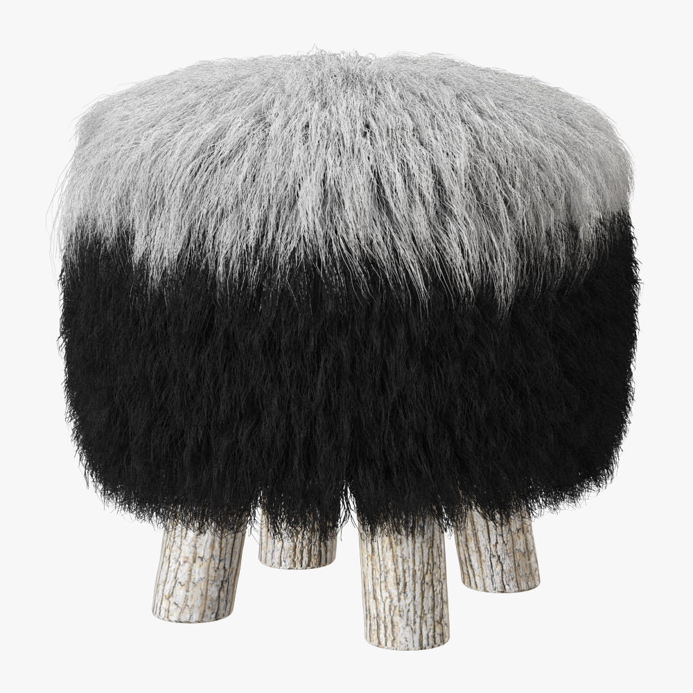Icelandic Sheepskin chair 3D model_1