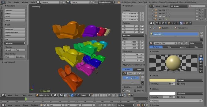 12 Low poly game ready spaceship fighters Low-poly 3D model