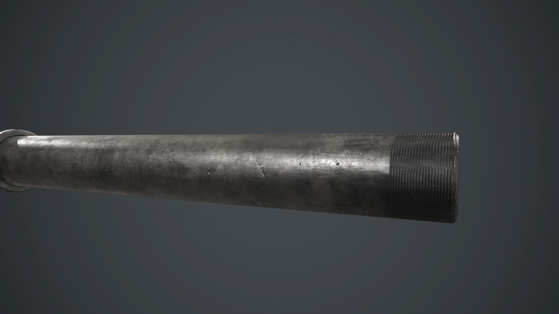 Metal Pipe Weapon PBR Game Ready Low-poly 3D model_7