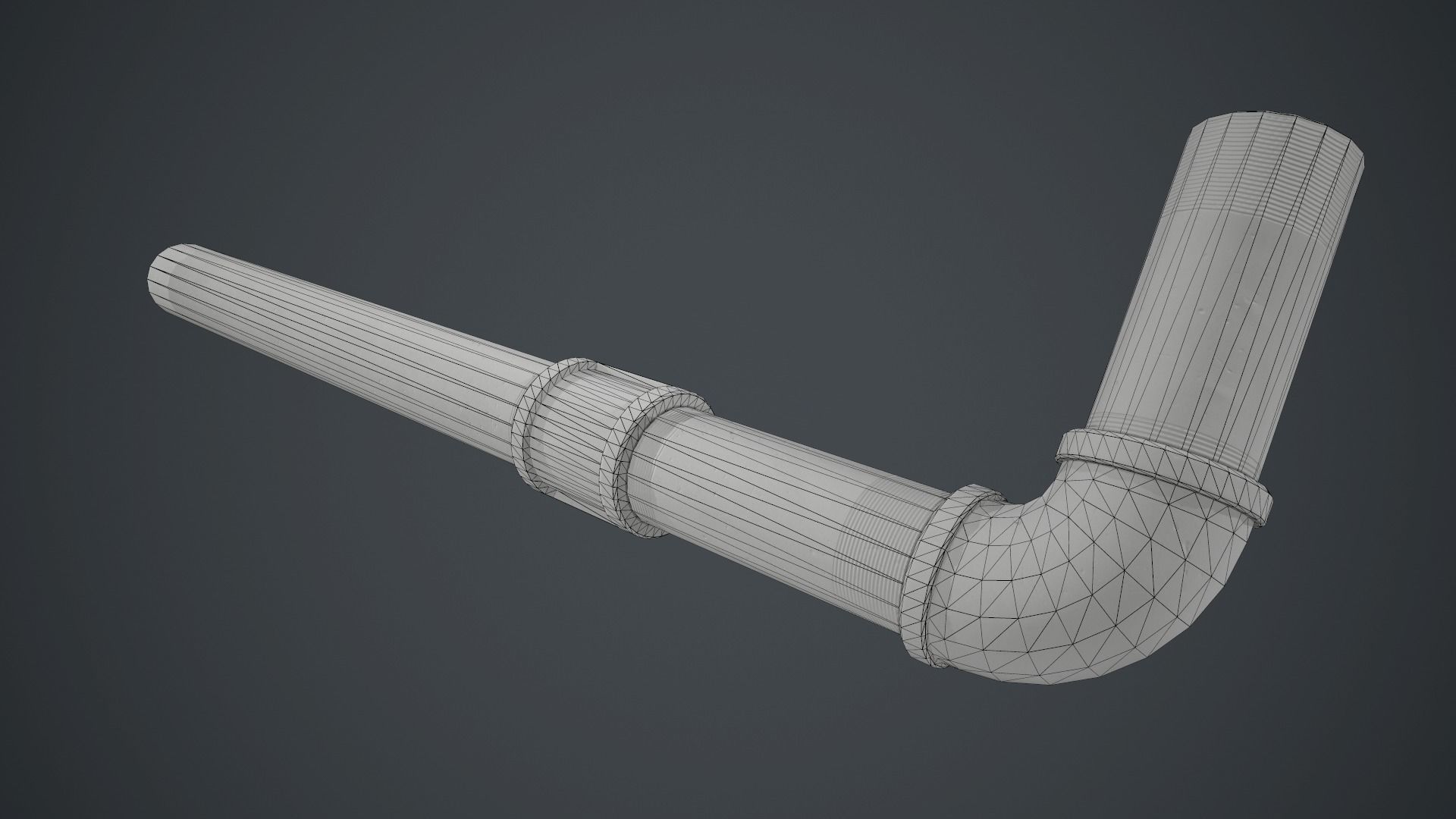 Metal Pipe Weapon PBR Game Ready Low-poly 3D model_12