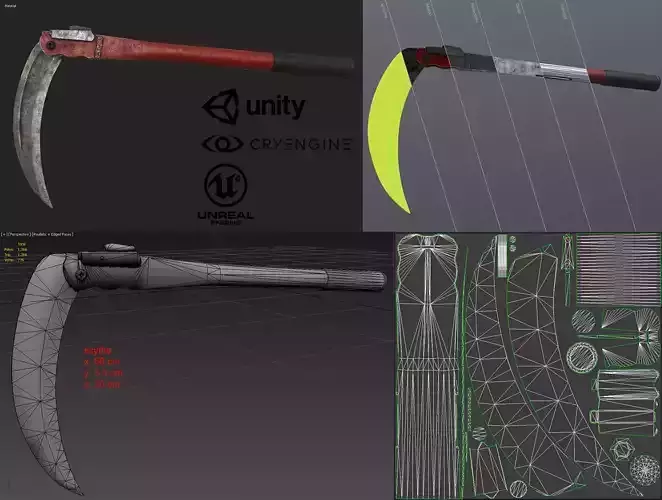 Foldable mini scythe