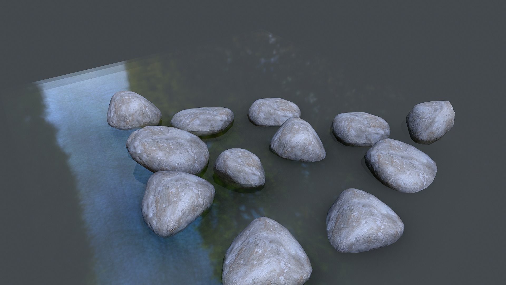 3d scanned 3 rocks BPR  Low-poly 3D model_2