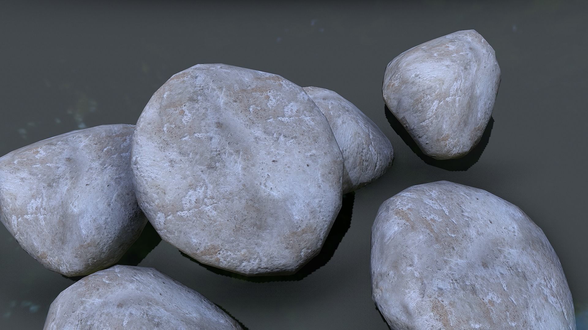 3d scanned 3 rocks BPR  Low-poly 3D model_1
