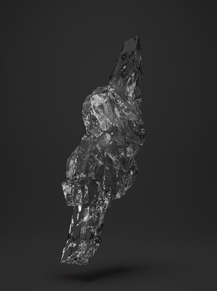Glass crystal Free low-poly 3D model_2