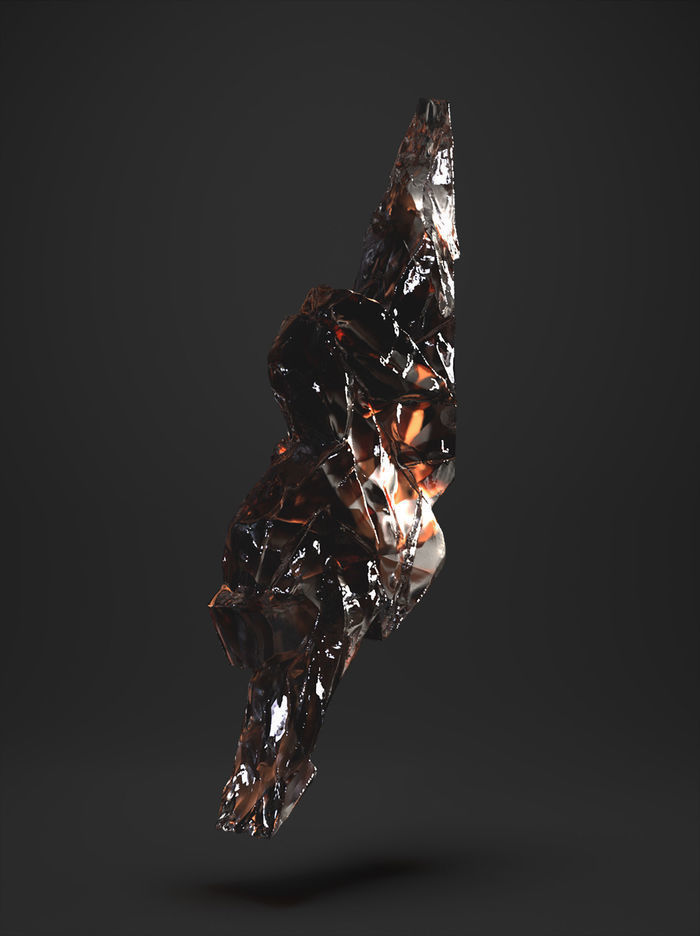 Glass crystal Free low-poly 3D model_1