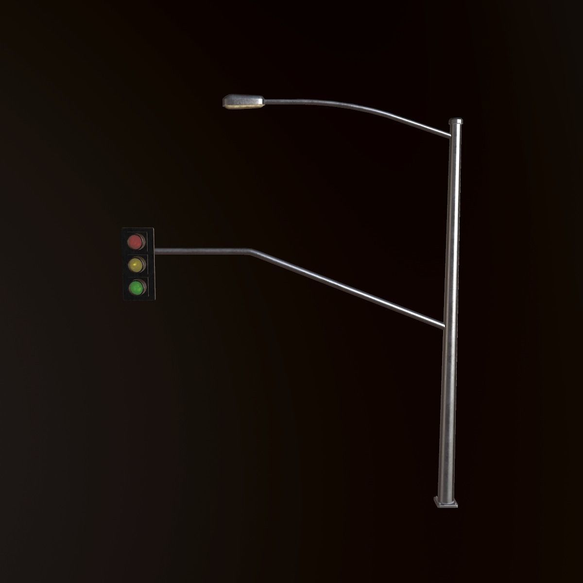 Traffic Light - PBR Game Ready Low-poly 3D model_11
