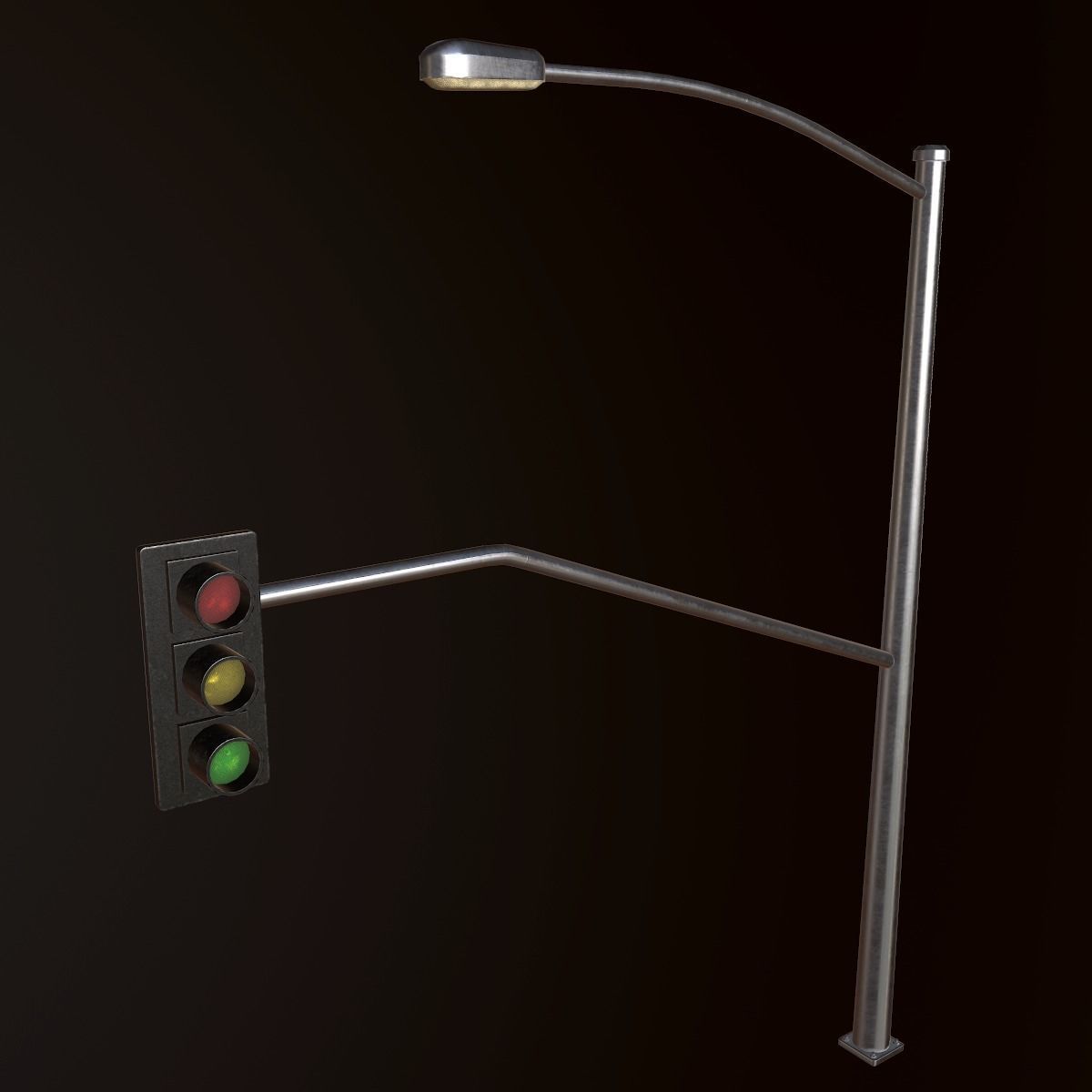 Traffic Light - PBR Game Ready Low-poly 3D model_3